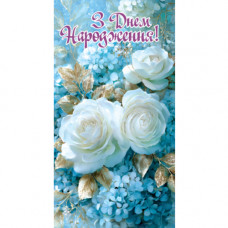 Конверт для грошей. Жіночий «З днем народження» 00300U укр. мова