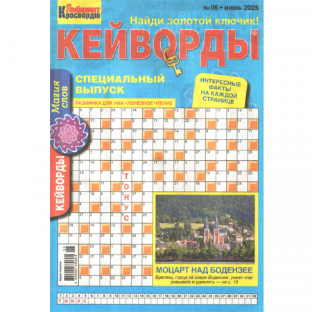 Журнал «Лабіринт кросвордів. КЕЙВОРДИ» 6/2025 (Рос) Уцінка