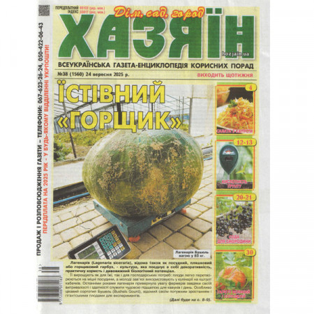 Газета «Хазяїн. Дім Сад Огород» 38/2025 (Укр) Уцінка